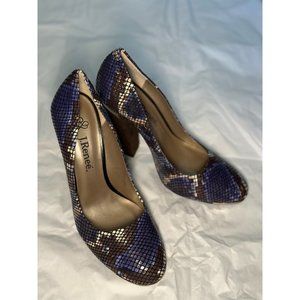 J. Renee Rattle High Heel multicolor snake print 6.5